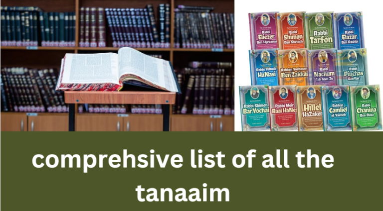 Comprehensive List of All the Tanaaim: An In-Depth Guide to the Sages of Early Rabbinic Judaism