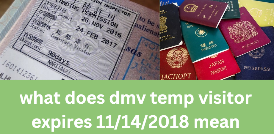 what does dmv temp visitor expires 11/14/2018 mean