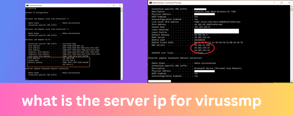 what is the server ip for virussmp